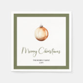 Modern Farmhouse Christmas Ball Custom Napkins Serviette (Vorderseite)