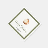 Modern Farmhouse Christmas Ball Custom Napkins Serviette (Ecke)