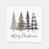 Modern Farmhouse Christmas Trees Serviette (Vorderseite)