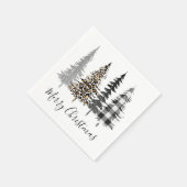 Modern Farmhouse Christmas Trees Serviette (Ecke)