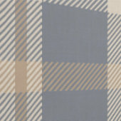 Modern Farmhouse Plaid in Cream and Slate Blue Tapete (Naht)