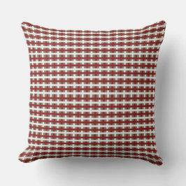 Modern Farmhouse Red White Sage Christmas Plaid Kissen