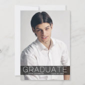 Modern Fashion 1 Foto Graduate Announcement Card Ankündigung (Vorderseite)