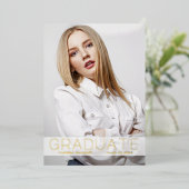 Modern Fashion Foil 1 Foto Grad Announcement Card Folieneinladung (Stehend vorne)