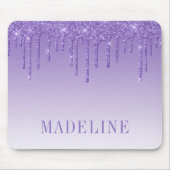 Modern Fashionable Trendy Purple Glitter Mousepad (Vorne)
