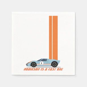 Modern Fast One Car Boy zum ersten Geburtstag Serviette
