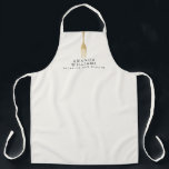 Modern Faux Gold Fork Catering Logo on Ivory Schürze<br><div class="desc">A chic and luxe design motif of a faux gold fork draws attention to the faux gold serif text for your name or business name on this personalized apron. Created for catering companies,  personal chefs,  event planners,  restaurants or personal use. Art and design © 1201AM Design Studio | www.1201am.com</div>