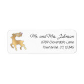 Modern Faux Gold Reindeer Return Address (Vorne)