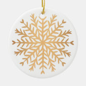 Modern Faux Gold Snowflake Christmas  Keramik Ornament (Vorne)