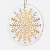 Modern Faux Gold Snowflake Christmas  Keramik Ornament (Links)