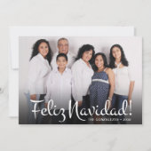 Modern Feliz Navidad Foto Feiertagskarte (Vorderseite)