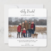 Modern Feliz Navidad Foto Weihnachten Rot (Vorderseite)