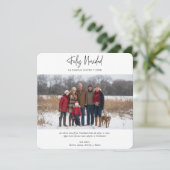 Modern Feliz Navidad Foto Weihnachten Rot (Stehend Vorderseite)