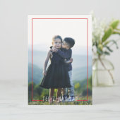 Modern Feliz Navidad Fotokartenüberlagerung Feiertagskarte (Stehend Vorderseite)