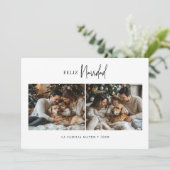 Modern Feliz Navidad Spanisch Weihnachten 2 Foto (Stehend Vorderseite)
