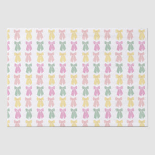 Modern Feminine Coquette Hair Bow Muster Seidenpapier
