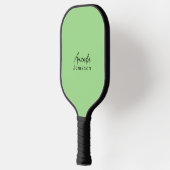 Modern Feminine Green Monogram Pickleball Schläger (Links)