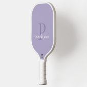 Modern Feminine Pastel Monogram Individuelle Name Pickleball Schläger (Links)