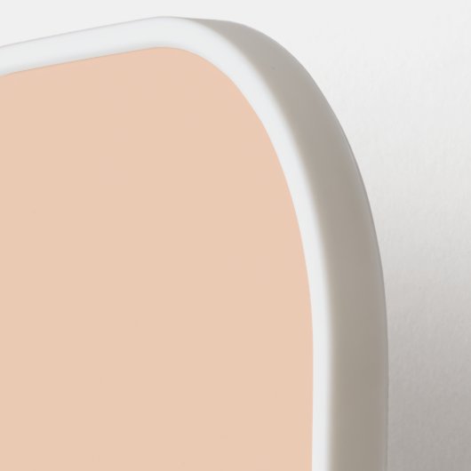 Modern Feminine Peach Pastel Script Individuelle N Pickleball Schläger (Linke Seite)