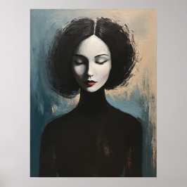 Modern Feminine Portrait Wall Decor Poster