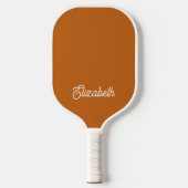 Modern Feminine Terracotta Script Individuelle Nam Pickleball Schläger (Vorderseite)