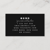 Modern Fencing Logo Coach Instructor Fencer Sports Visitenkarte (Rückseite)