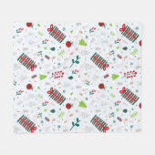 Modern Festive Christmas, Design with Reindeer Fleecedecke (Vorderseite (Horizontal))