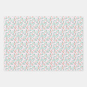 Modern Festive Dot Pattern Christmas Geschenkpapier Set (Vorderseite 3)