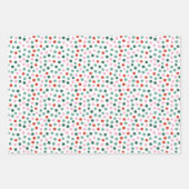 Modern Festive Dot Pattern Christmas Geschenkpapier Set (Vorderseite 2)