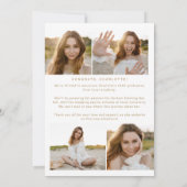 Modern Fete Gold Yay Grad Foto Arch Abschluss Ankündigung (Rückseite)