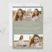 Modern Fete Green Yay Grad Foto Arch Abschluss Ankündigung (Rückseite)