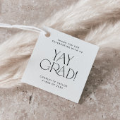 Modern Fete Minimal Yay Grad Danke Abschluss Geschenkanhänger