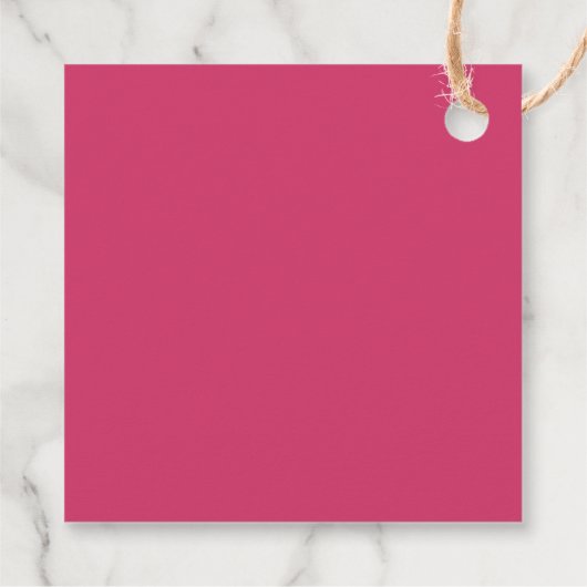 Modern Fete | Rosa Sie hat es getan danke Abschlus Geschenkanhänger (Rückseite)