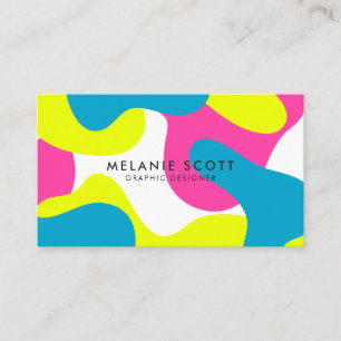 Modern fett rosa abstraktes Muster minimalistisch Visitenkarte