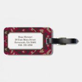 Modern fett roter Kat-Stammbaum Gepäckanhänger (Rückseite horizontal)