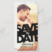 Modern Fett Tilt Foto Magnet Card (Vorderseite)