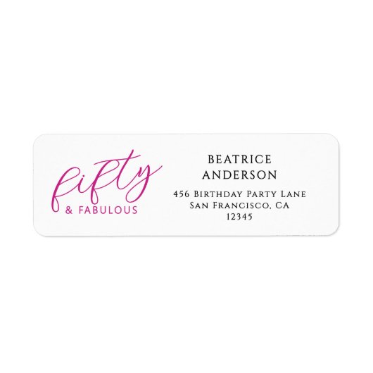 Modern Fifty and Fabulous 50th Birthday Party (Vorne)