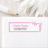 Modern Fifty and Fabulous 50th Birthday Party Labe (Insitu)