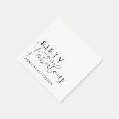 Modern Fifty and Fabulous 50th Birthday Party Serviette (Ecke)
