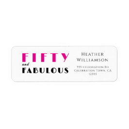 Modern Fifty and Fabulous Bold 50th Birthday Party