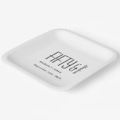 Modern Fifty and Fabulous Bold 50th Birthday Party Pappteller (Gewinkelt)