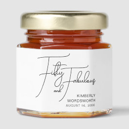 Modern Fifty and Fabulous Name 50th Birthday Party