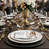 Modern Fifty & Fabulous Photo 50th Birthday Party Einladung