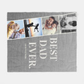 Modern Filmstrip Bester Vater je Fotomaterial Fleecedecke (Vorderseite (Horizontal))