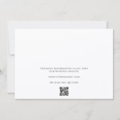 Modern Filmstrip QR Code Photo Wedding Save The Date (Rückseite)