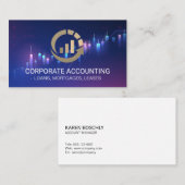 Modern Financial Bar Graph Logo Visitenkarte (Vorne/Hinten)