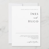 Modern Fine Line Signature Script Luxury Invite Save The Date (Vorderseite)