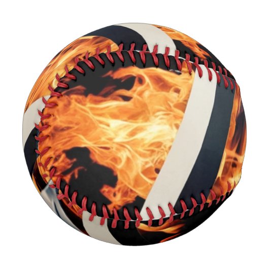 Modern Fire & Triple Stripe Bold Minimalist Baseball (Vorderseite Links)
