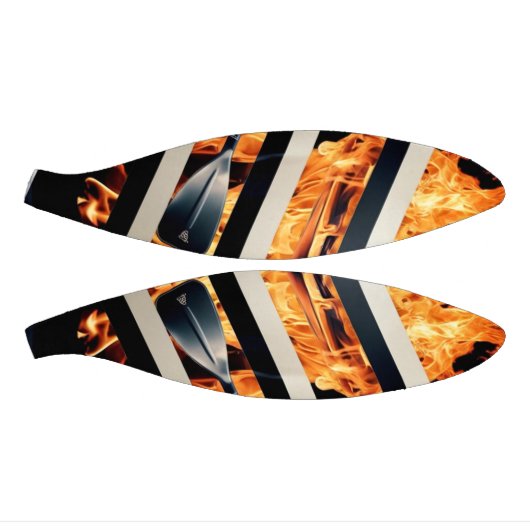 Modern Fire & Triple Stripe Bold Minimalist Mini Basketball (Panele)