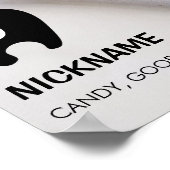 Modern First Birthday Foto Meilenstein Poster (Ecke)